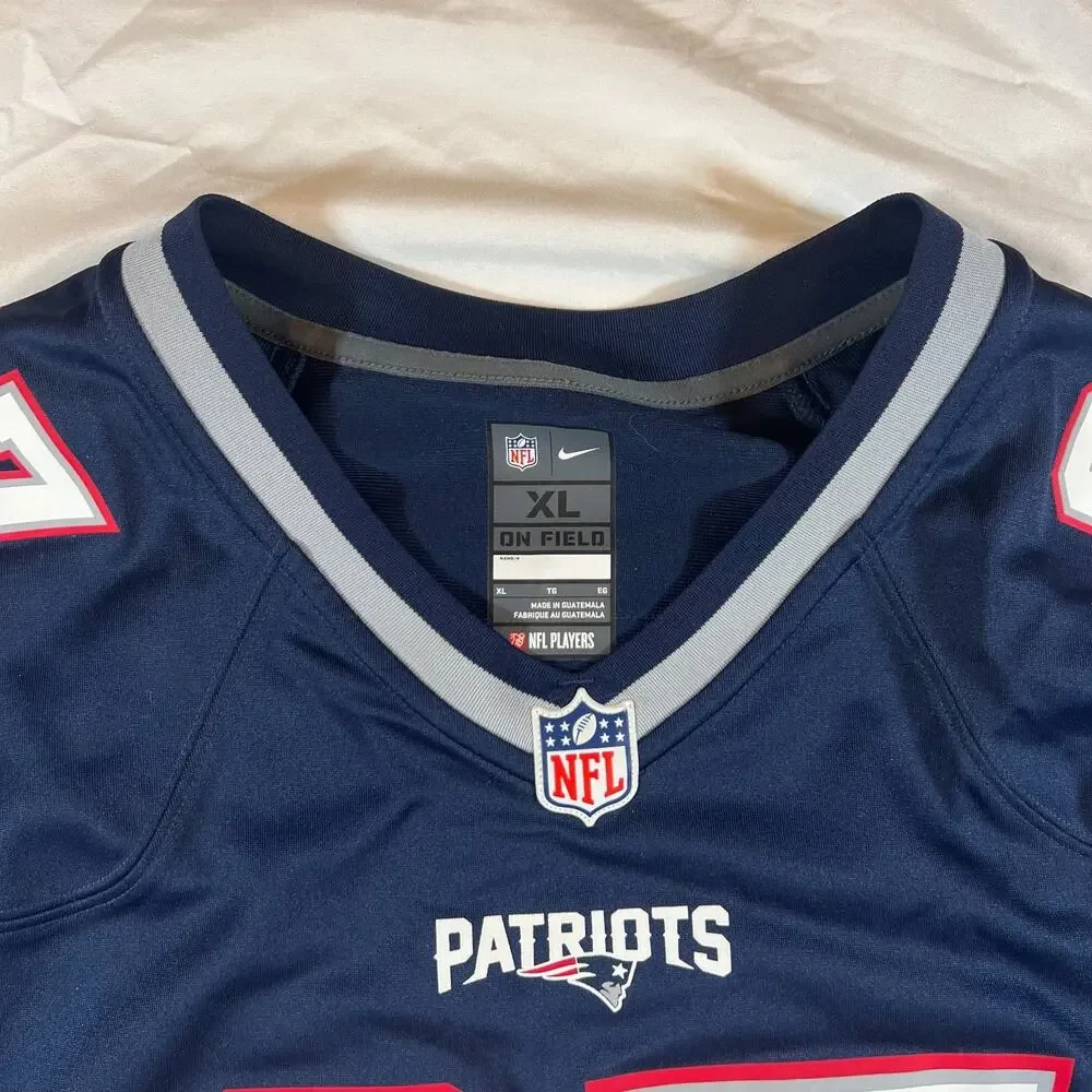 Nike Rob Gronkowski #87 New England Patriots Men's XL On Field Jersey Navy